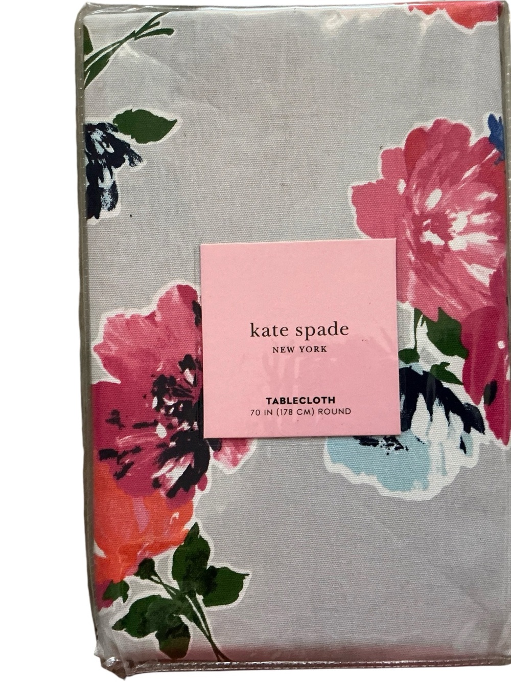 Kate spade tablecloth round 70in spring blooms floral cotton